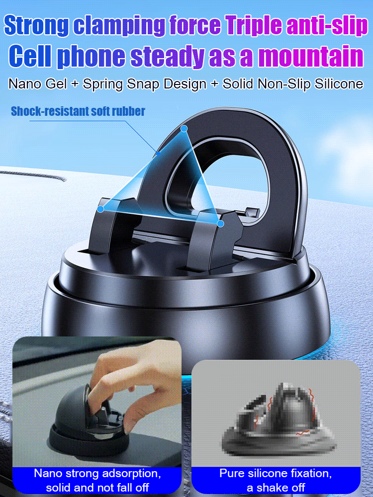 Intelligent suction cup multifunction console with navigation phone holder