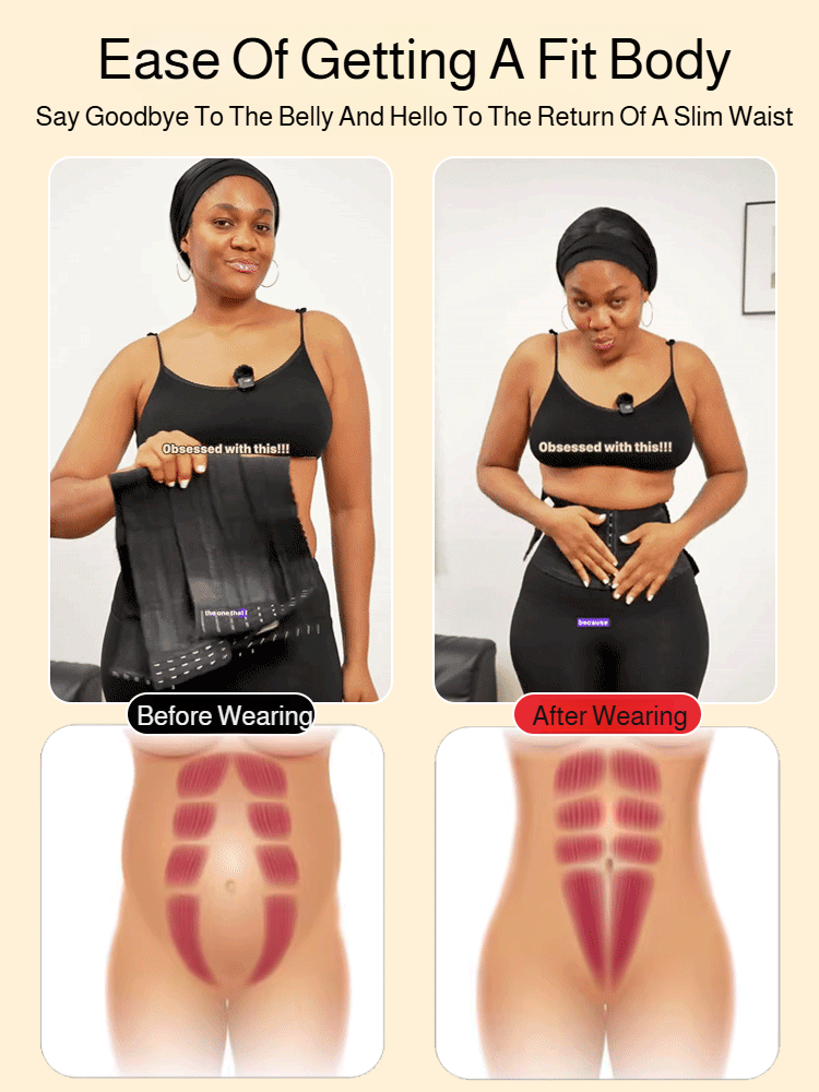 (Enhanced Version/Comfortable Waist Trainer) Breathable Body Shaping Waist Belt