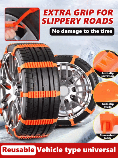 Anti-Slip Snow PE Tire Chains for Car Wheels