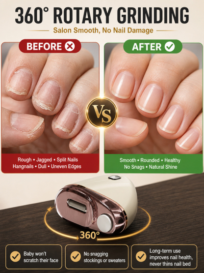Stop using traditional metal nail clippers! 🛑 They cause splits, flying debris, and accidental cuts.