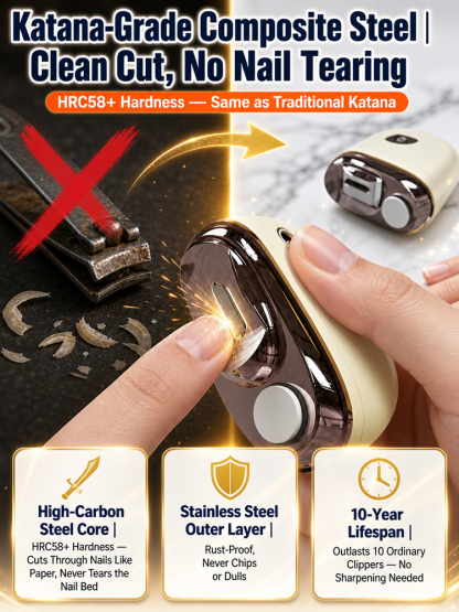Stop using traditional metal nail clippers! 🛑 They cause splits, flying debris, and accidental cuts.