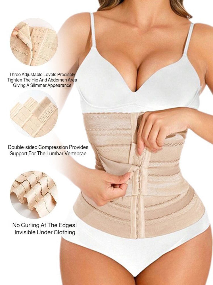 (Enhanced Version/Comfortable Waist Trainer) Breathable Body Shaping Waist Belt