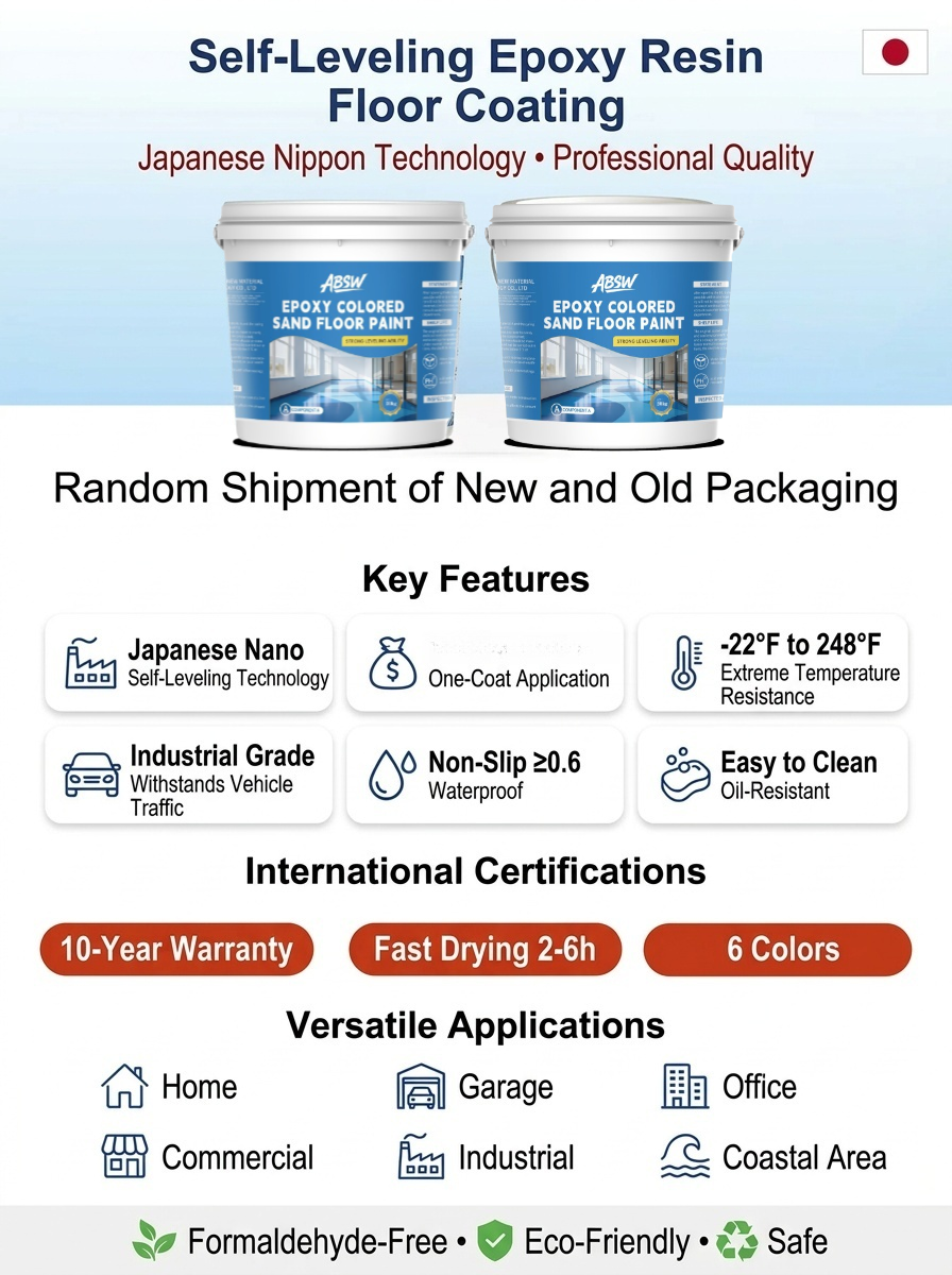 Wear-Resistant Non-Slip Self-Leveling Solvent-Based Epoxy Floor Paint