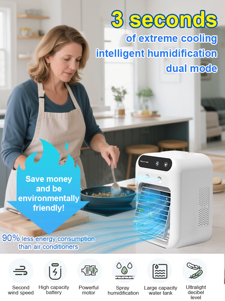 Stop wasting thousands on electric bills! 💸 This mini AC cools your space to 16°C in 3 mins. Just add water & enjoy the breeze. ❄️ Better than a $1000 AC? 😱 This portable gadget drops the temp instantly for a fraction of the cost. No installation, no no