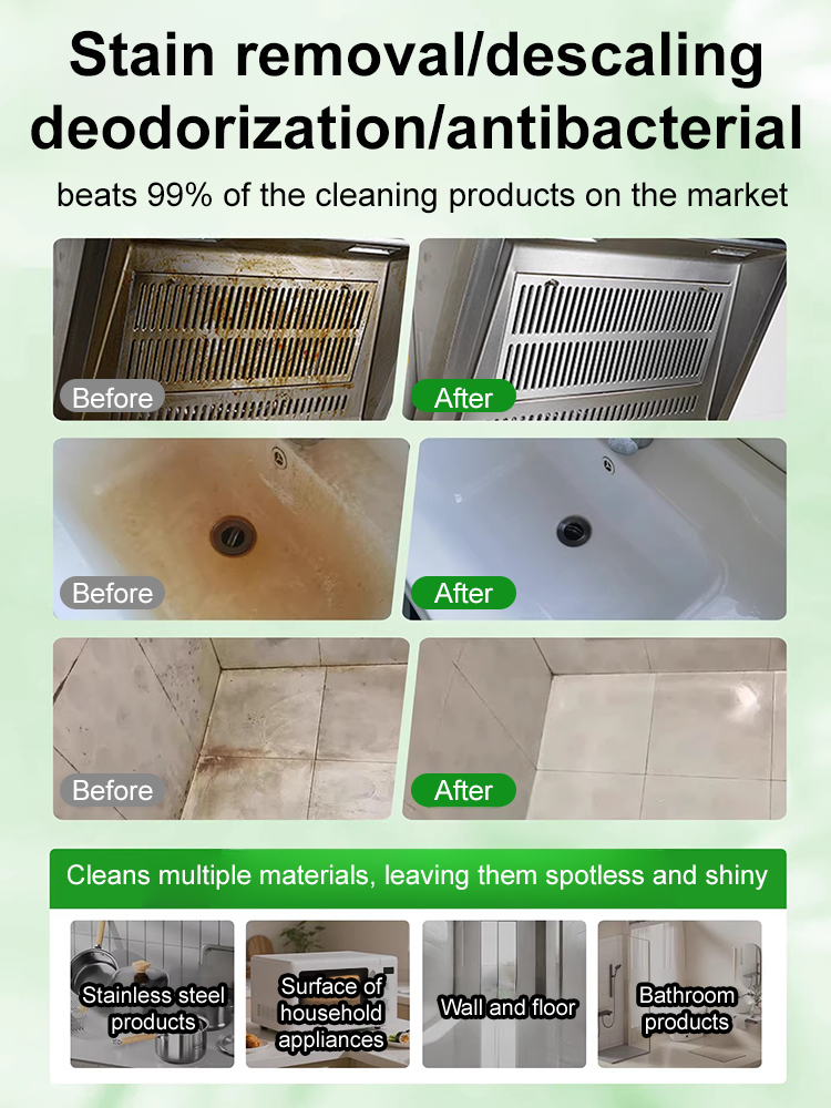🧼 Kitchen Cleaner – no-rinse, just spray & wipe for instant clean!