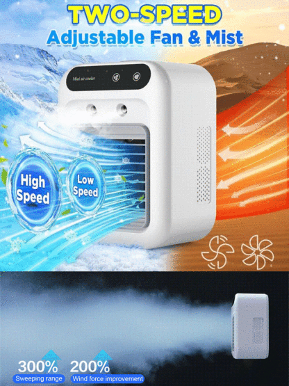 Stop wasting thousands on electric bills! 💸 This mini AC cools your space to 16°C in 3 mins. Just add water & enjoy the breeze. ❄️ Better than a $1000 AC? 😱 This portable gadget drops the temp instantly for a fraction of the cost. No installation, no no