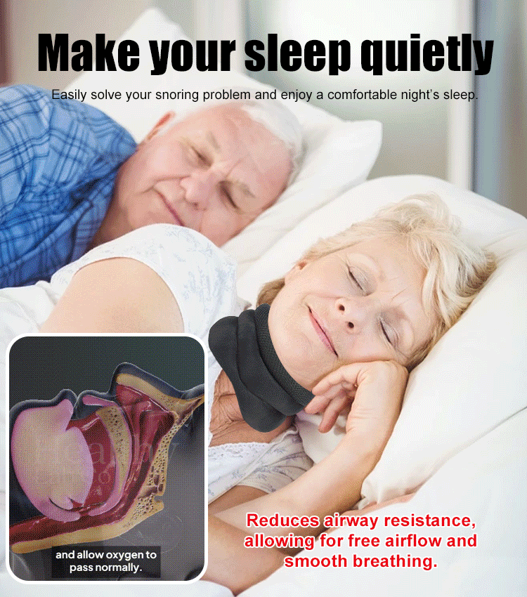 Three-stage adjustable neck brace to stop snoring