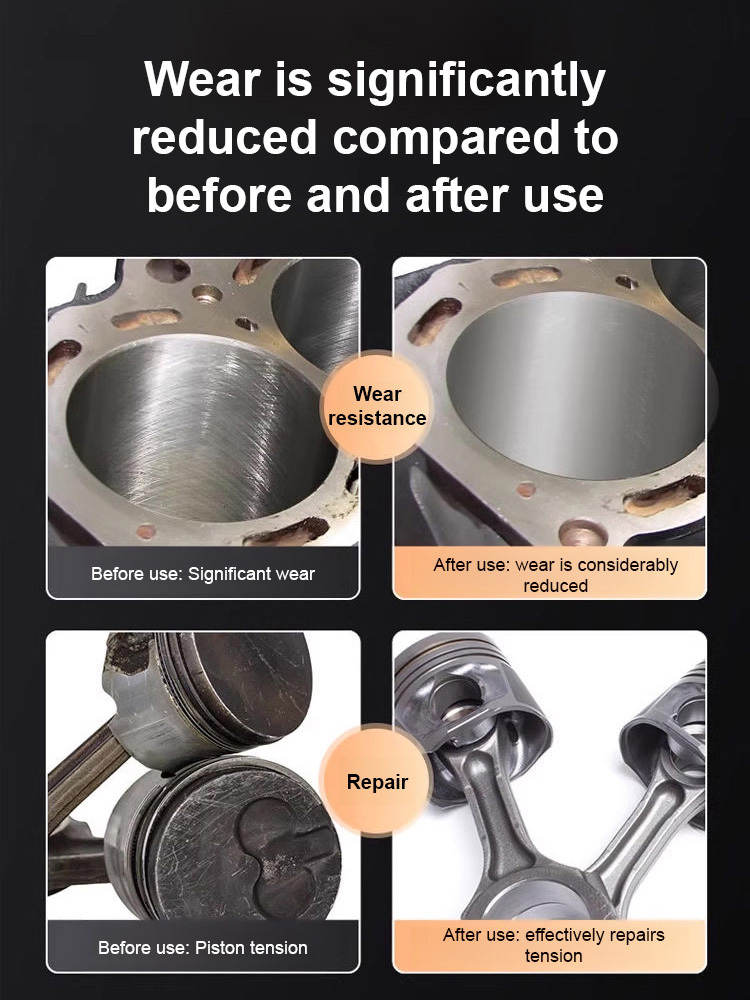 Engine anti-wear protectant 】  High-concentration nano-adsorption factors solve engine noise, vibration, and smoke issues all at once! A must-have for car maintenance!