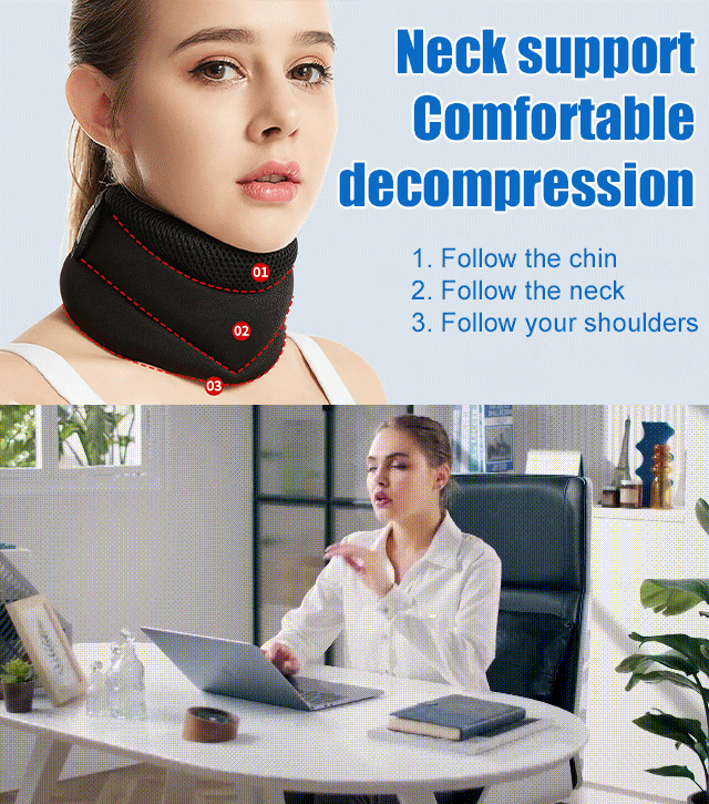 Three-stage adjustable neck brace to stop snoring
