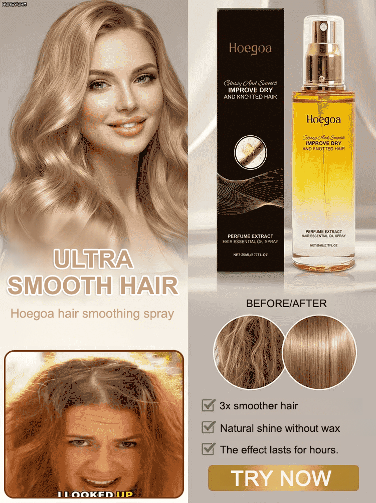 ✨ Sleek. Refined. Flawless. ✨ Elevate your hair game with our Smoothing Hair Essence Spray! 🧴💎