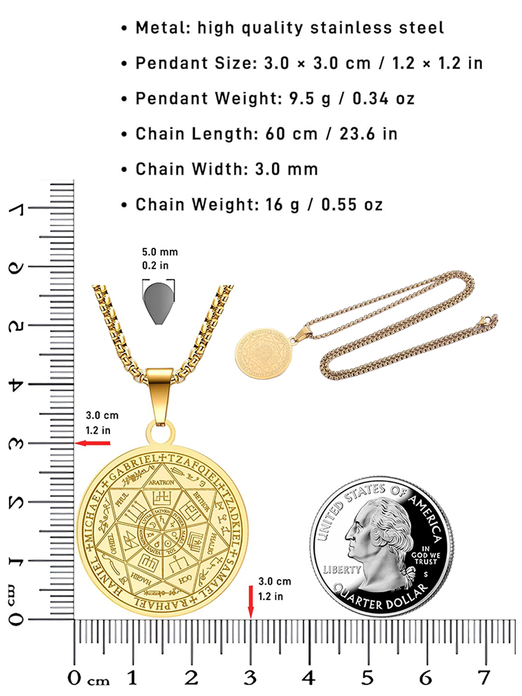 [Guardian] Seven Archangels Magic Circle Round Pendant