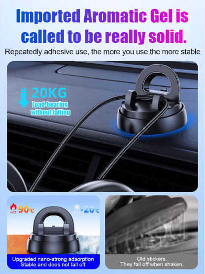 Intelligent suction cup multifunction console with navigation phone holder
