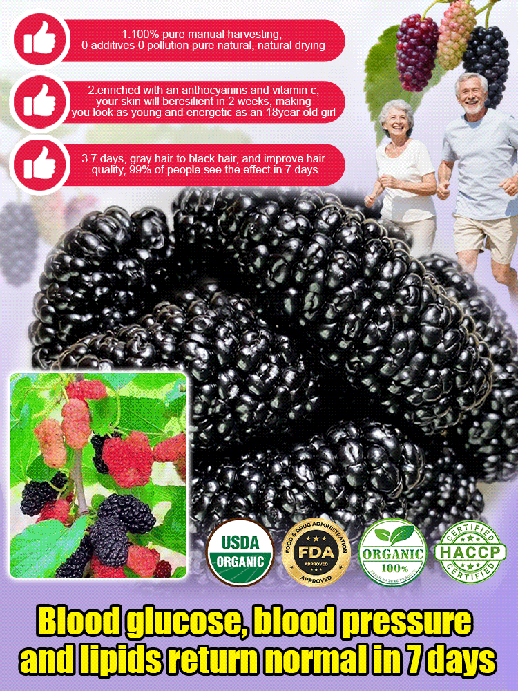 【Zero pollution, zero additives, dried mulberries 】🎉Royal Supplement: Natural Wild Mulberry Fruit Dry. A boost for men, a beauty salon for women.