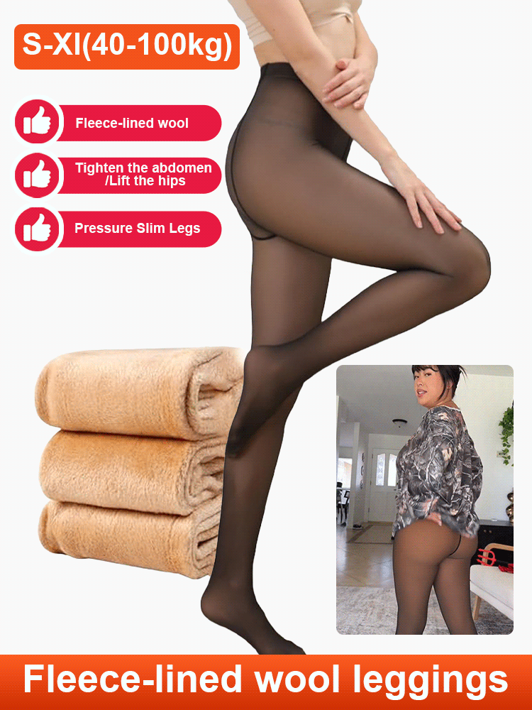🔥Want to easily show off your legs even in winter? These fleece-lined tights are perfect for women!
