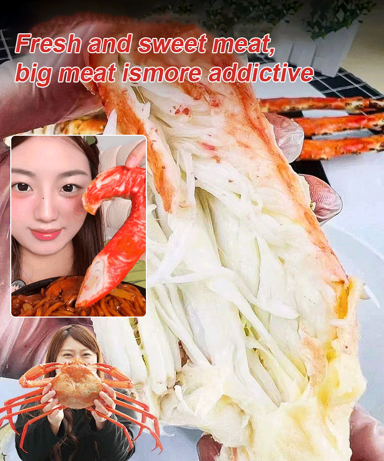 【Hokkaido Selection】King Crab Whole Leg Meat，Cooked and frozen to lock in the freshness of the meat
