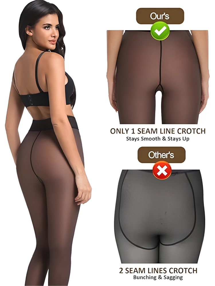 🔥Want to easily show off your legs even in winter? These fleece-lined tights are perfect for women!