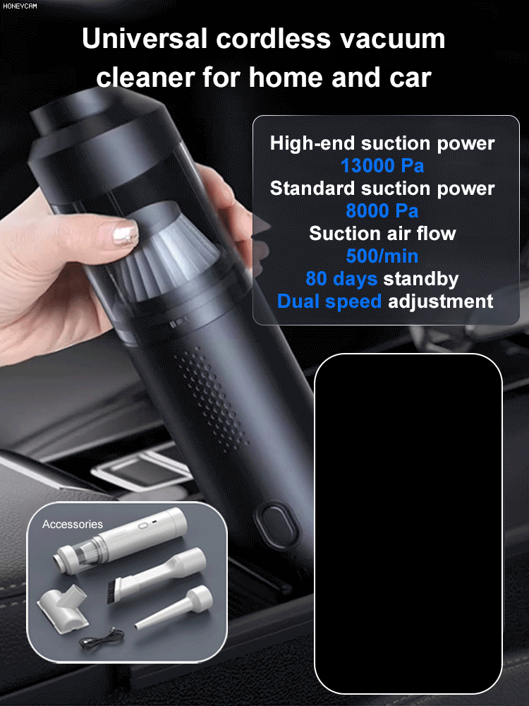 Car wireless charging vacuum cleaner