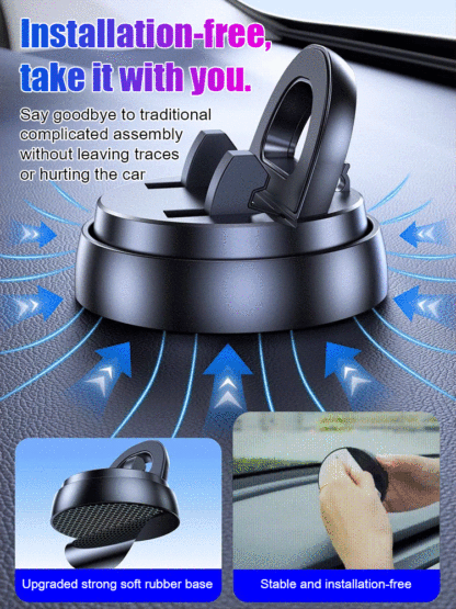 Intelligent suction cup multifunction console with navigation phone holder