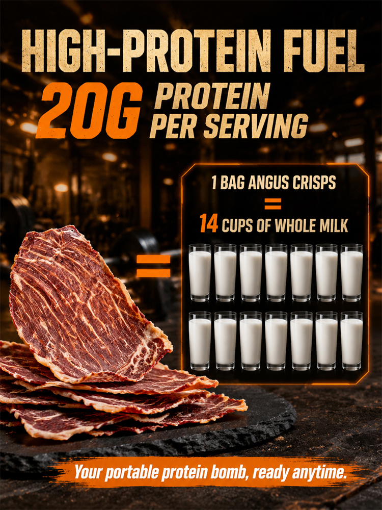We’ve created a steak crisp that’s thinner than paper and crunchier than your favourite pub crisps but made entirely from 100 percent premium Australian Angus beef.