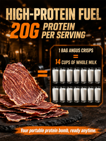 We’ve created a steak crisp that’s thinner than paper and crunchier than your favourite pub crisps but made entirely from 100 percent premium Australian Angus beef.