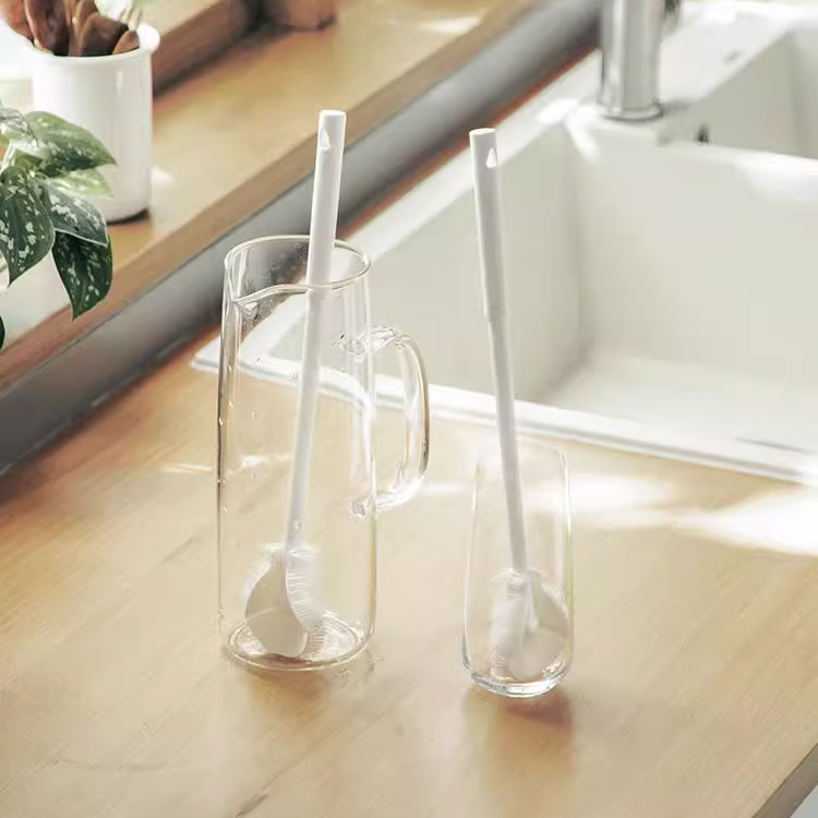 Three in one long handled cleaning cup brush