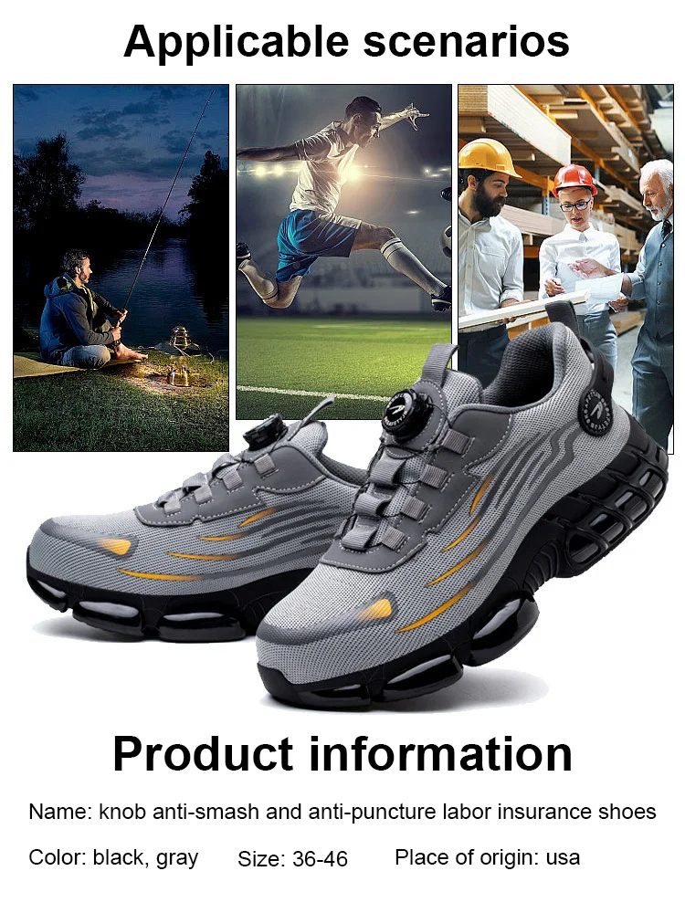 50%off! Last half hour! Anti-smash and anti-puncture labor insurance shoes with embedded steel plate in the toe, anti-smash and protect the top of the foot. The soles are made of thickened oxfords, anti-electricity and anti-puncture, and the nails will no