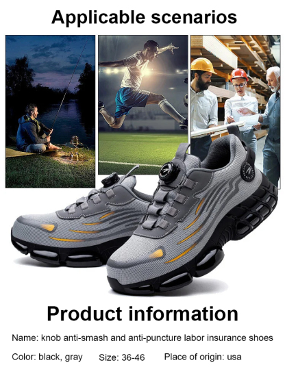50%off! Last half hour! Anti-smash and anti-puncture labor insurance shoes with embedded steel plate in the toe, anti-smash and protect the top of the foot. The soles are made of thickened oxfords, anti-electricity and anti-puncture, and the nails will no
