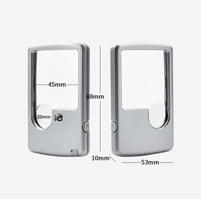 Ultra-thin rectangular LED light magnifying glass