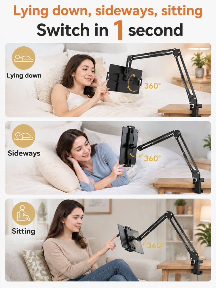 Multi-Functional Adjustable Lazy Phone & Tablet Stand