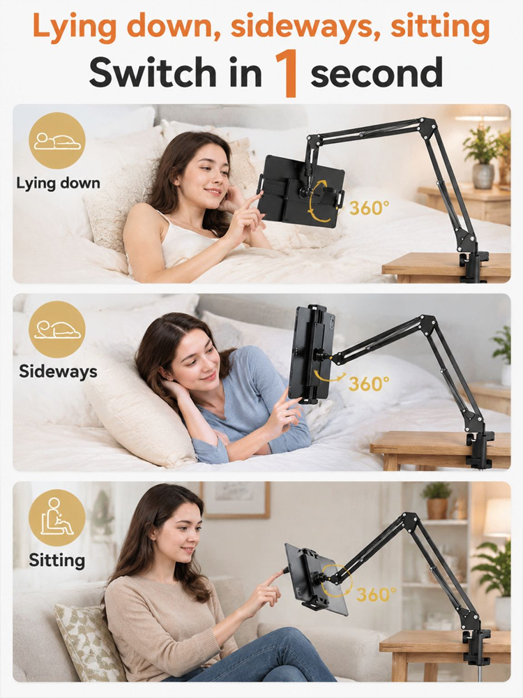 Multi-Functional Adjustable Lazy Phone & Tablet Stand