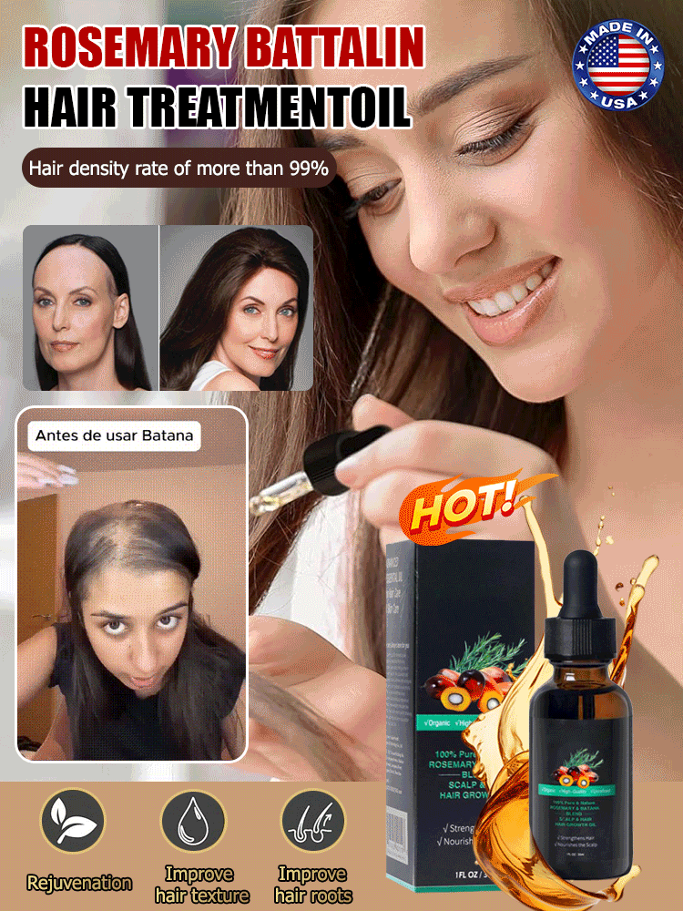 Rosemary Batanay Oil Hair Growth Essential Oil--Tired of dry, brittle, or thinning hair that just won’t grow? 😩