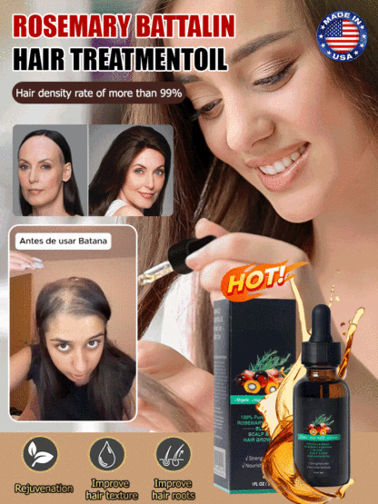 Rosemary Batanay Oil Hair Growth Essential Oil--Tired of dry, brittle, or thinning hair that just won’t grow? 😩