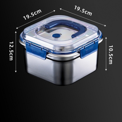 Thickened Stainless Steel Sealed Crisper Box with Handle