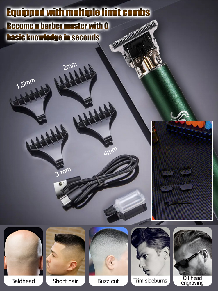 ￼ With this, you don't need to go to the barber shop. You can create your ideal hairstyle at home in just 2 minutes. Shave and cut hair without a trace. Salon-grade hair clipper.