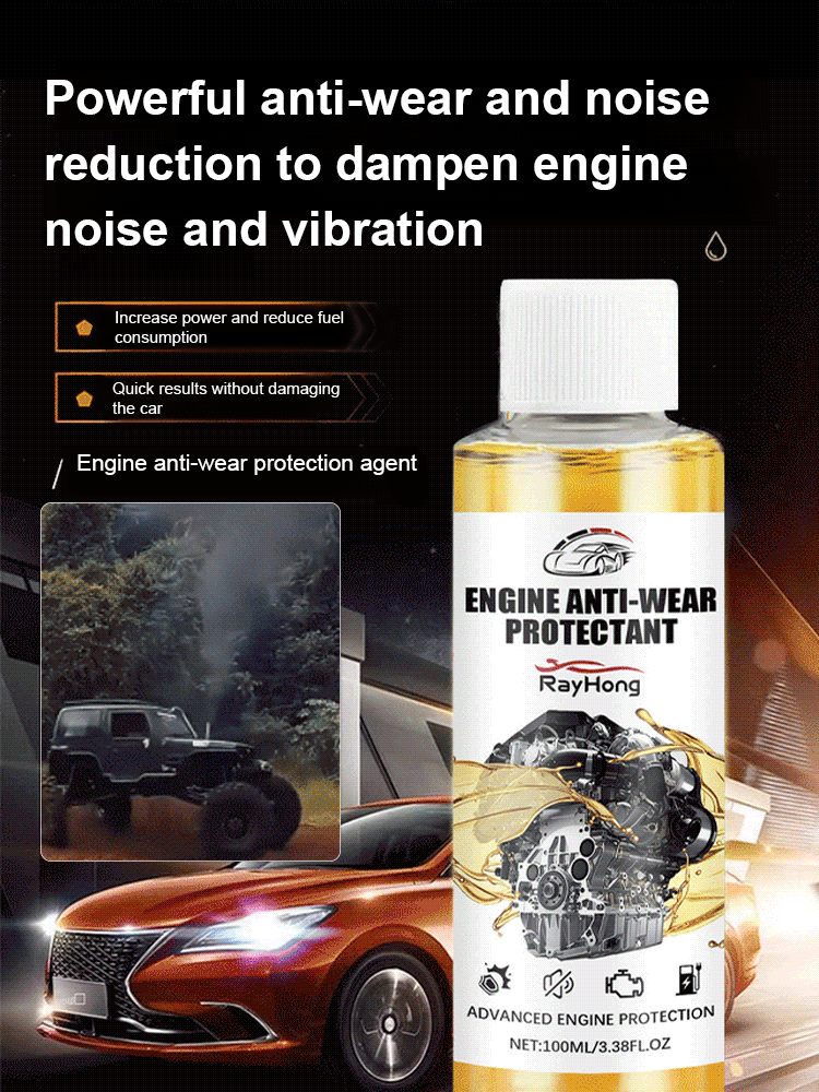 Engine anti-wear protectant 】  High-concentration nano-adsorption factors solve engine noise, vibration, and smoke issues all at once! A must-have for car maintenance!