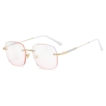 Frameless trimmed reading glasses