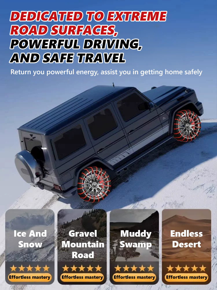 Anti-Slip Snow PE Tire Chains for Car Wheels