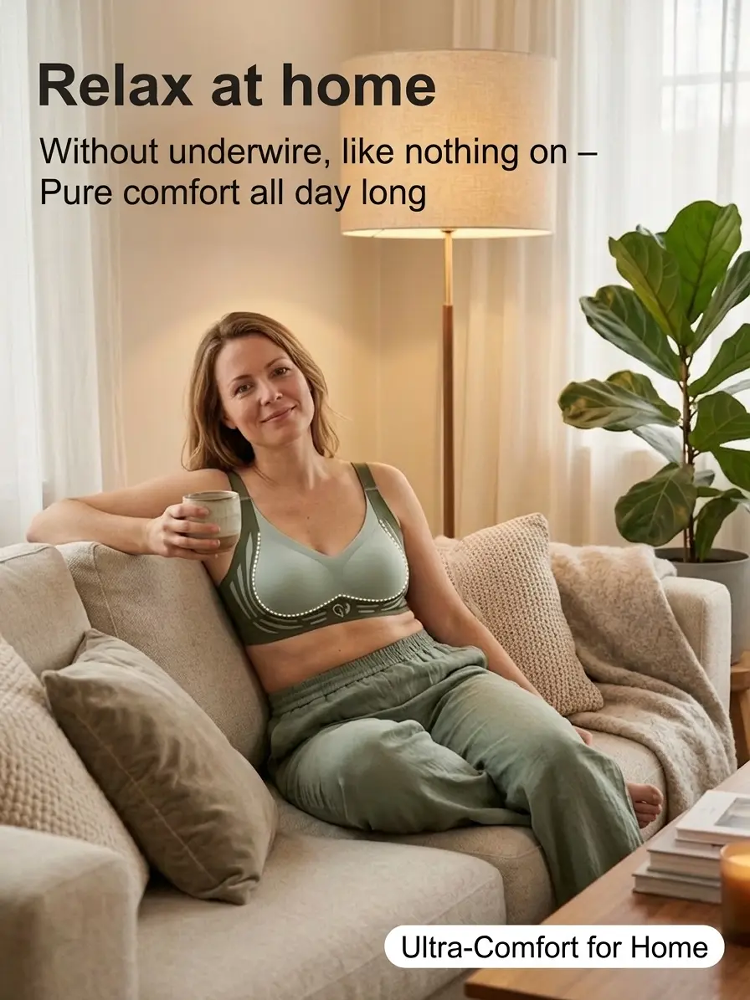 Small Heart Contrast Lift Seamless Bra