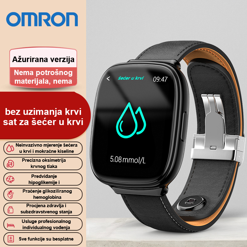 Neinvazivno visokoprecizno mjerenje glukoze u krvi, pametni sat mokraćne kiseline