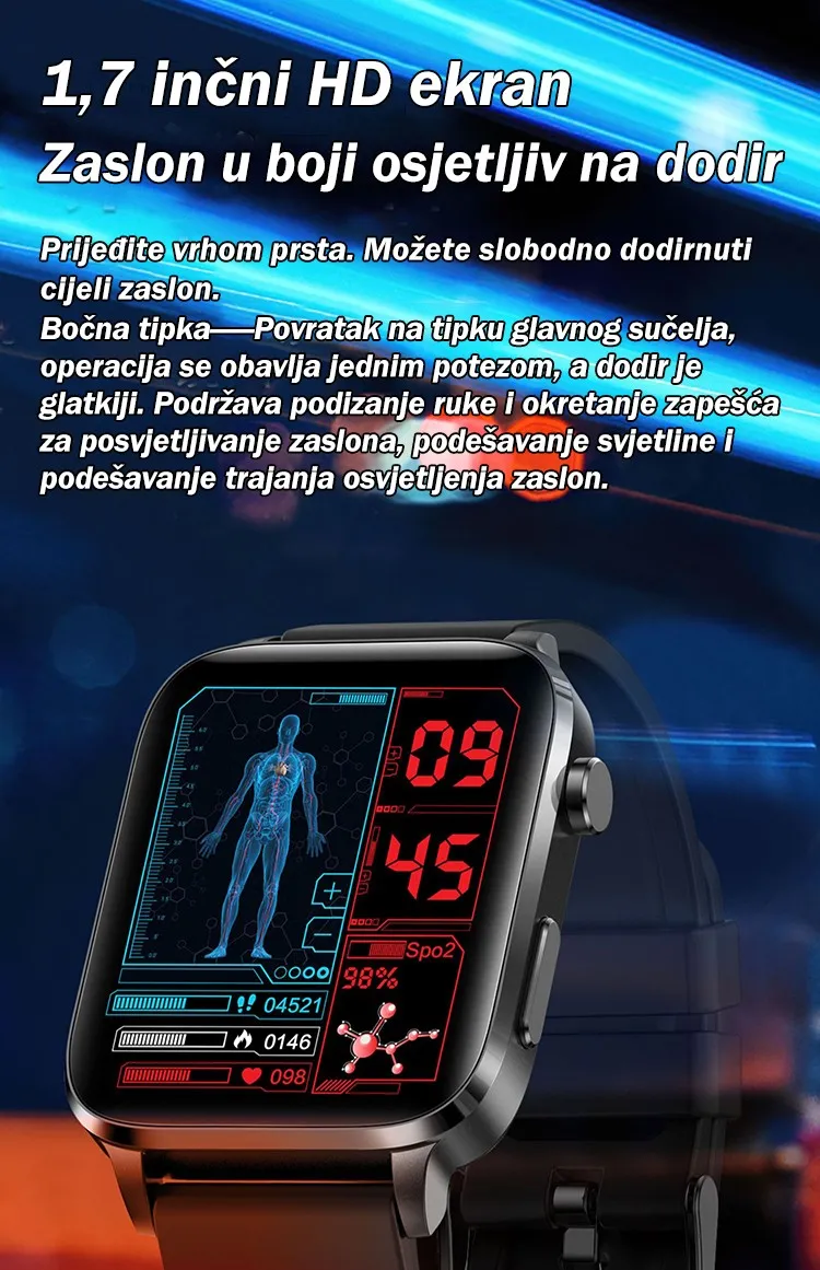💫PHILIPS zdravstveni pametni sat – mjerenje šećera u krvi, krvnog tlaka i otkucaja srca, praćenje kolesterola i mokraćne kiseline 💫