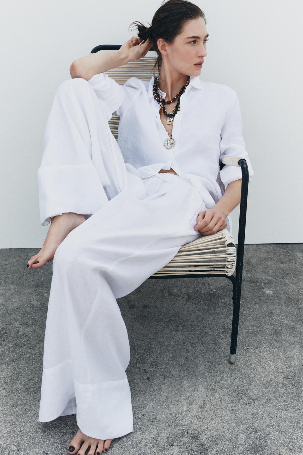 100% LINEN PALAZZO SET