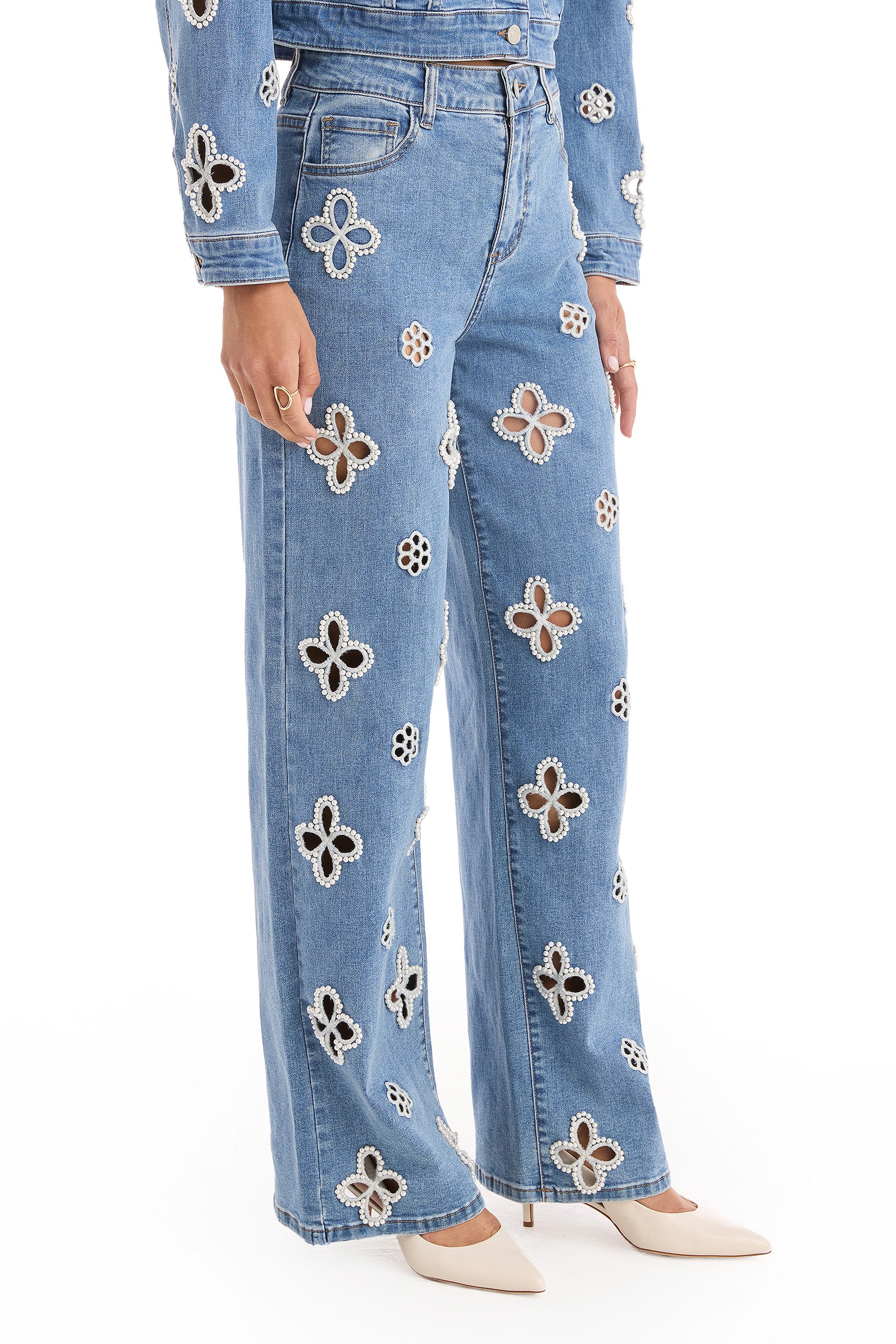 Kaia Pearl High Rise Jean(Buy 2 Free Shipping)