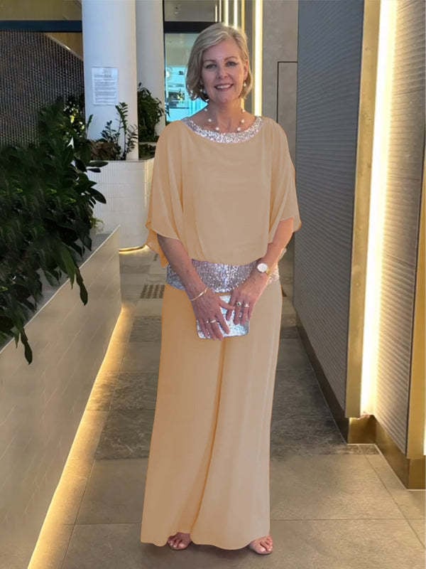 Mother's Day 50% OFF?Sequined Colorblock Elegant Two-piece Set