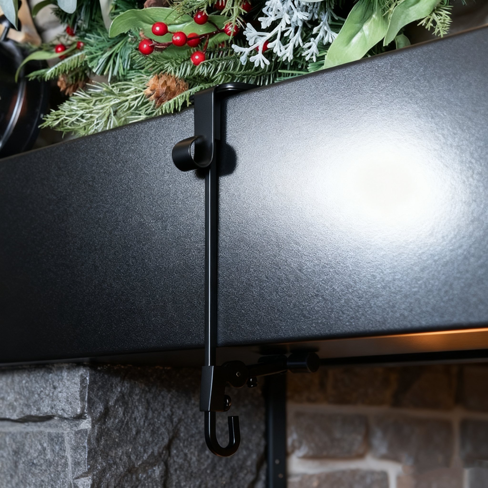 Fireplace Stocking and Garland Hanger