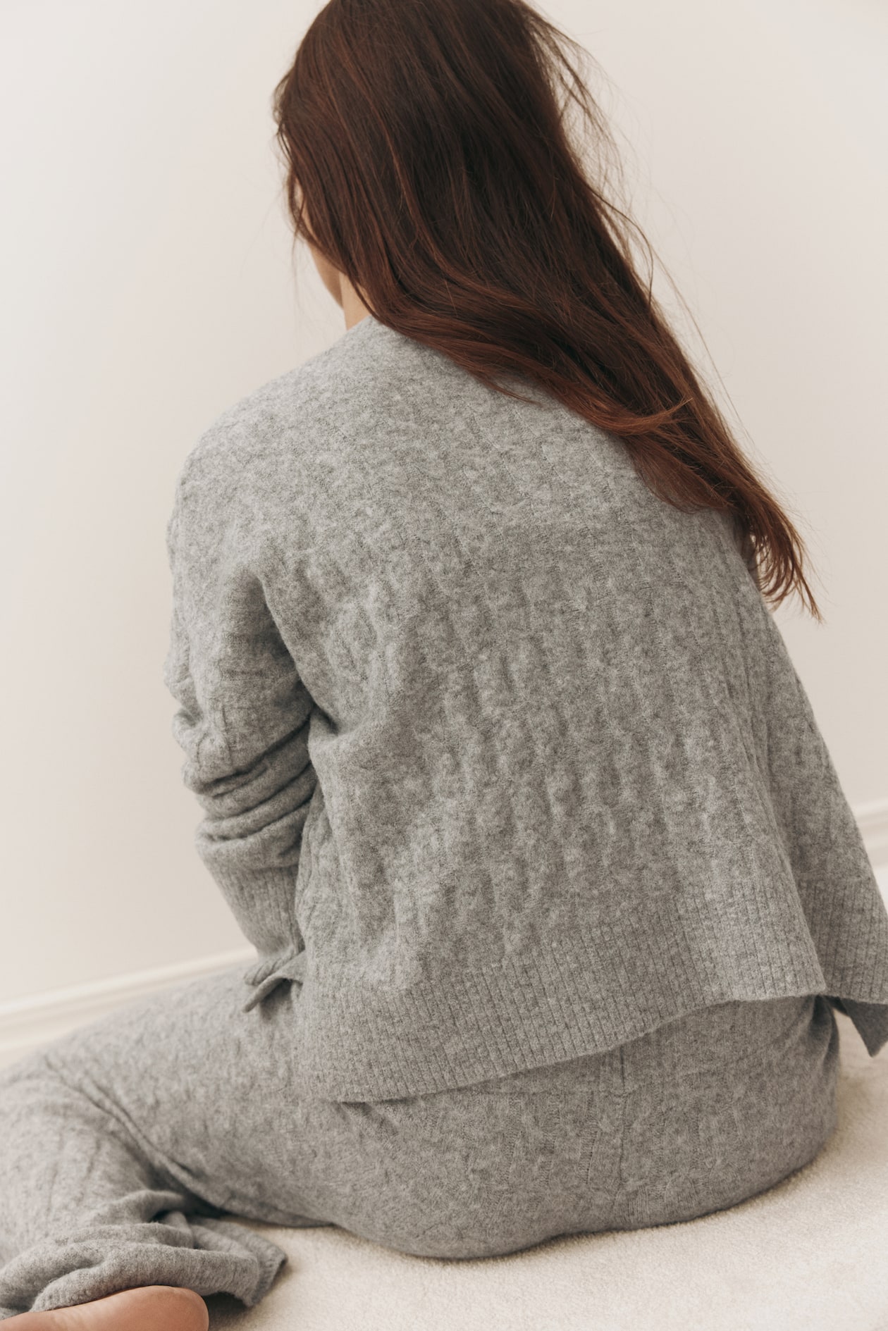 Cable-Knit Sweater Pants Set (Buy 2 Free Shipping)
