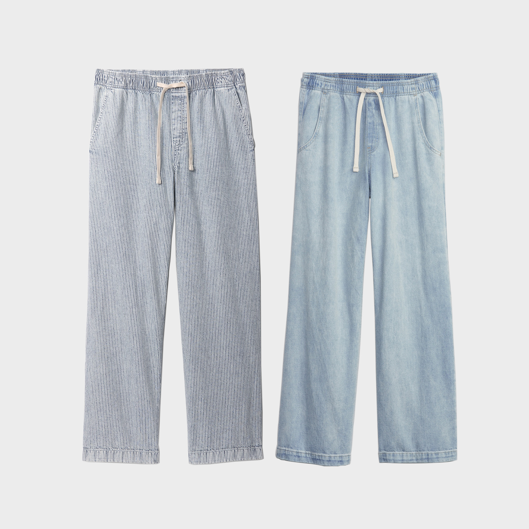 High Rise Seamed Wide-Leg Pull-On Jeans(BUY 2 FREE SHIPPING)