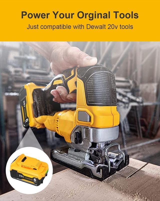 6000mAh Replacement for Dewalt 20V Battery Lithium-ion MAX DCB200 DCD/DCF/DCG/DCS Series (Free Shipping)