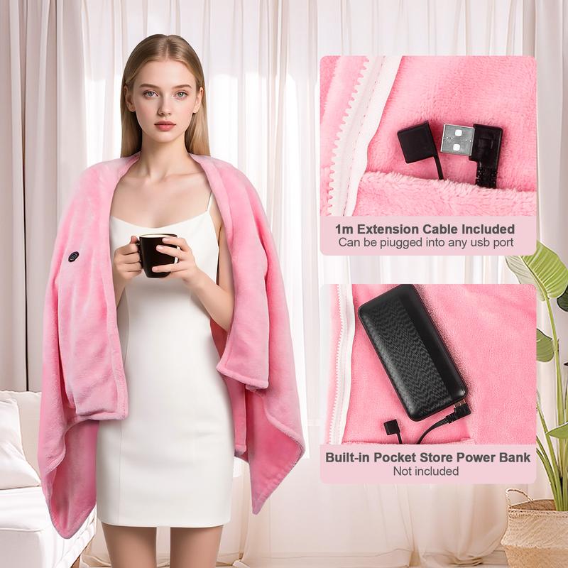 🎅Best Winter Gifts 🔥Favorite Portable Heated Shawl (Buy 2 Free Shipping)