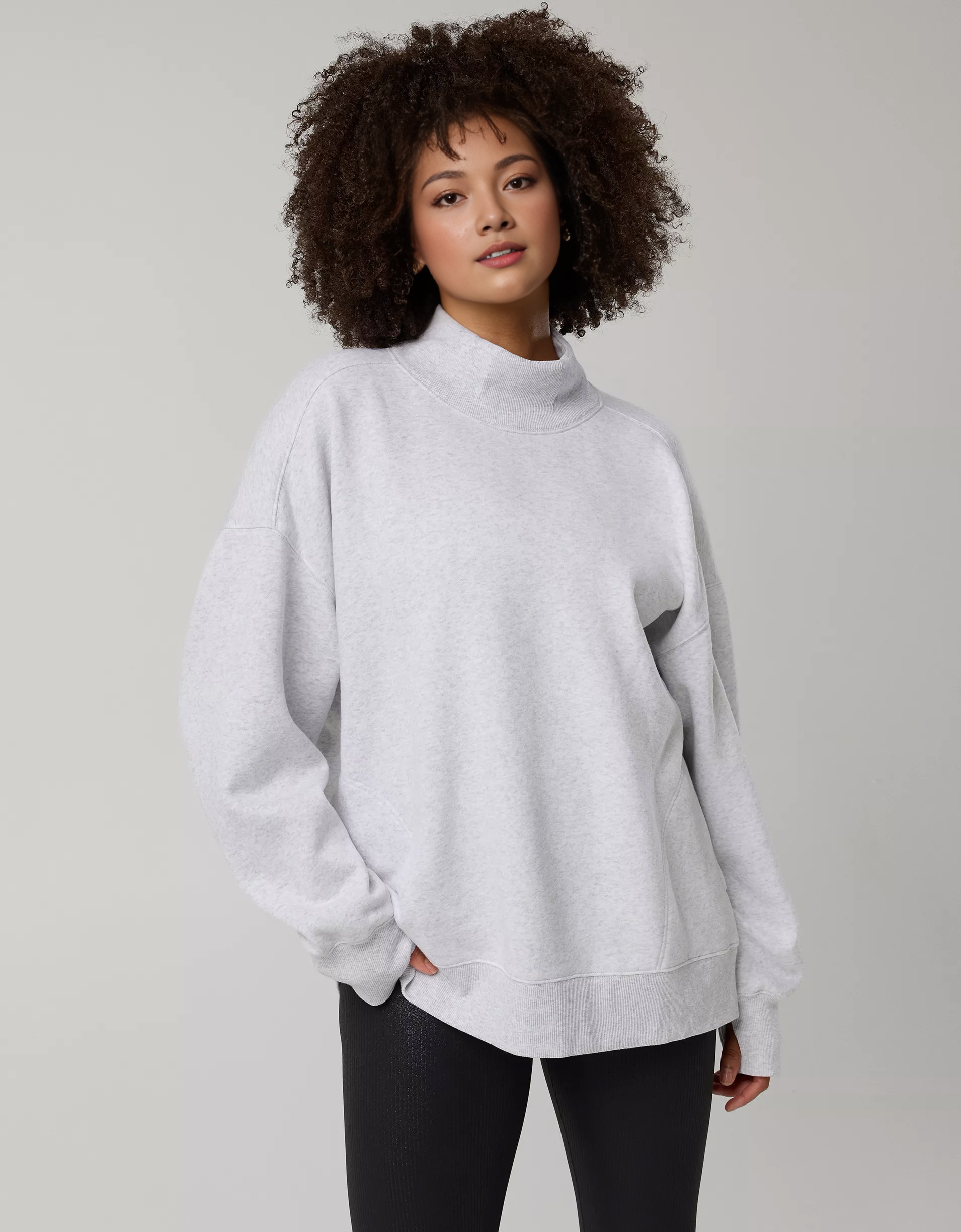 Cloud Fleece Oversized Mockneck Sweatshirt (Buy 2 Free Shipping)