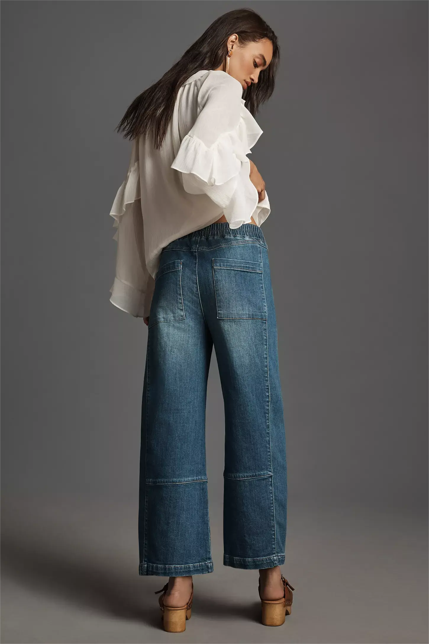 The Izzie Relaxed Pull-On Barrel Jeans